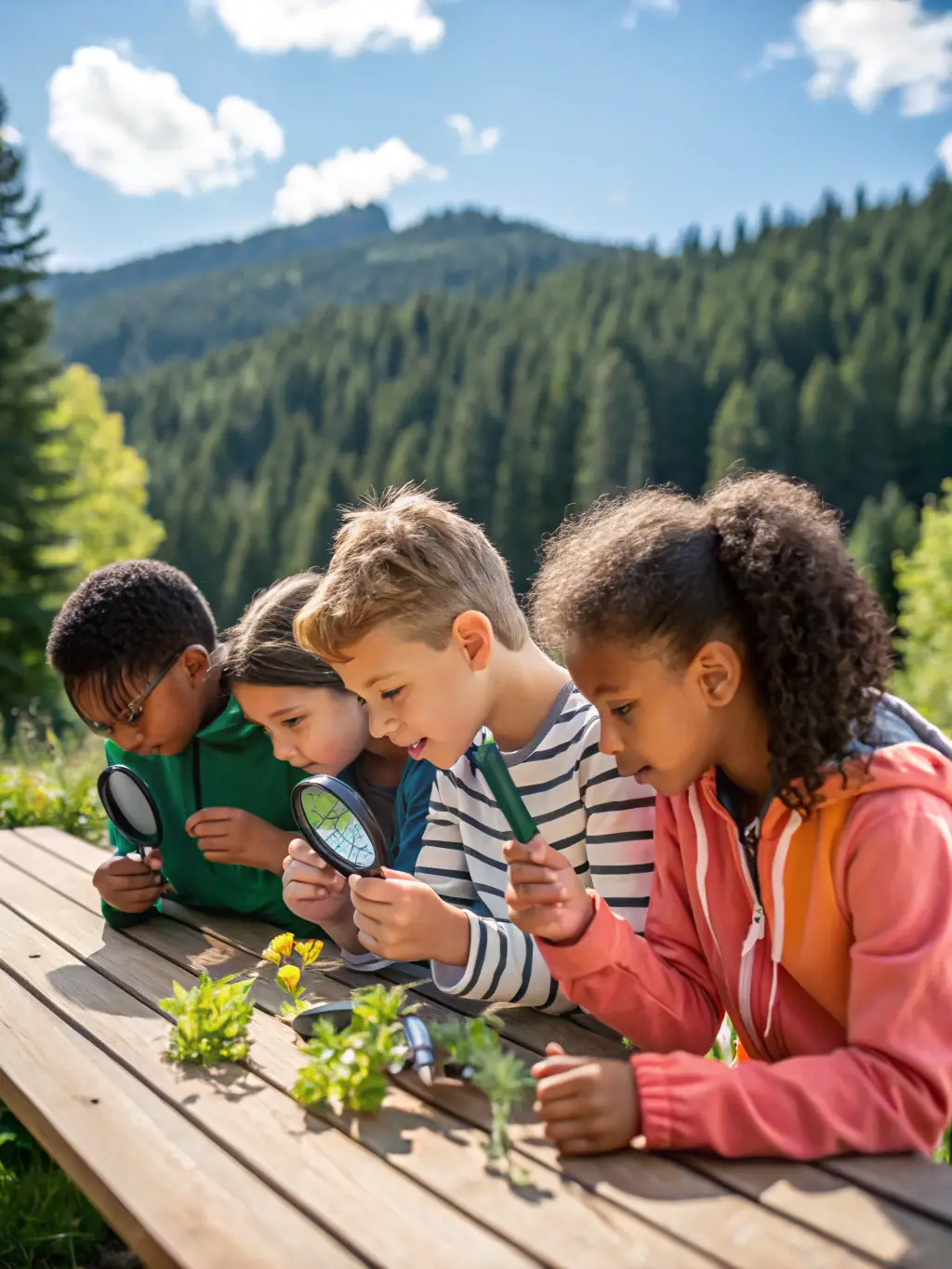 A photo of a group of children learning about fish species and aquatic ecosystems during an educational workshop organized by LES PECHEURS DE TULLE.